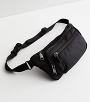 New Look Black Zip Rectangle Bum Bag